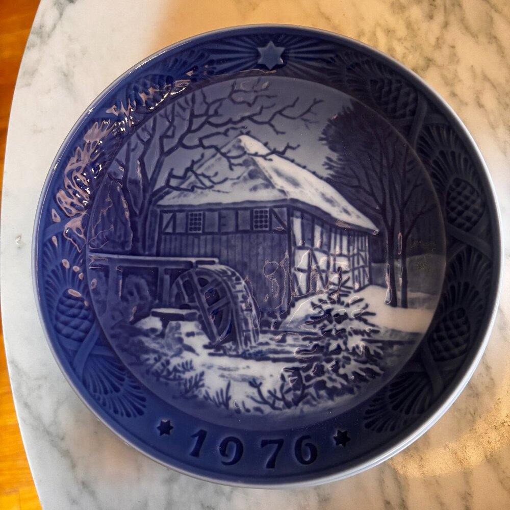 Royal Copenhagen Blue Plates – Set of 3, Winter/Christmas theme